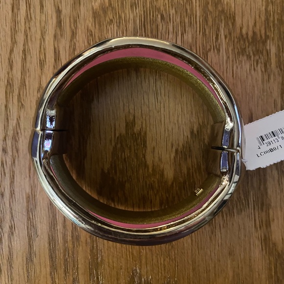 Alexis Bittar Pink and Gold Bangle Bracelet - Picture 3 of 4